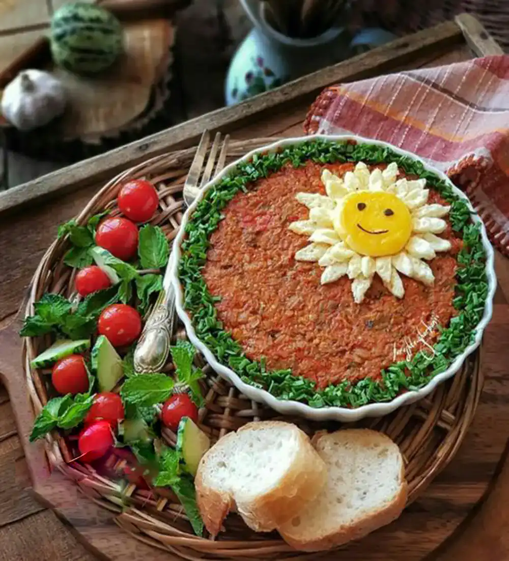 ایده برای تزیین غذا