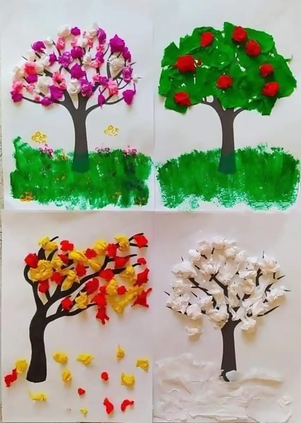 کاردستی چهار فصل برای کلاس اول