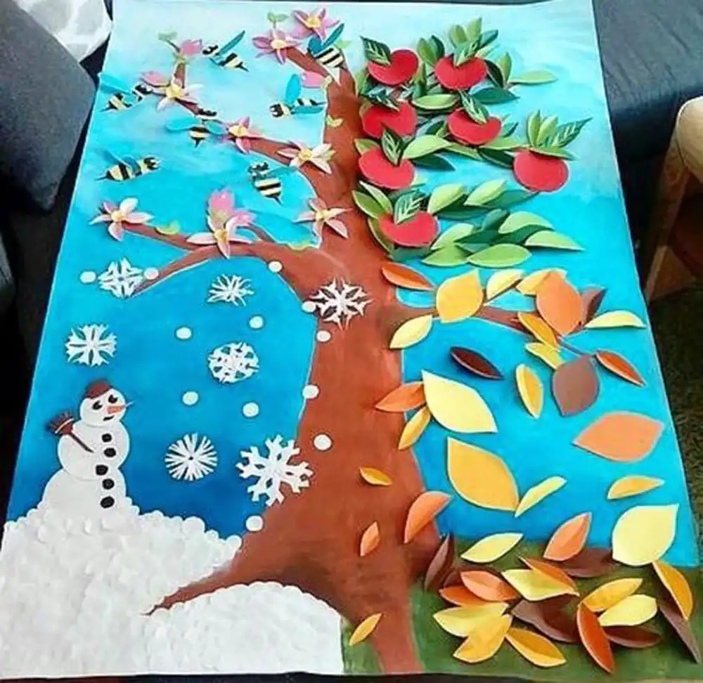 کاردستی چهار فصل برای کلاس اول