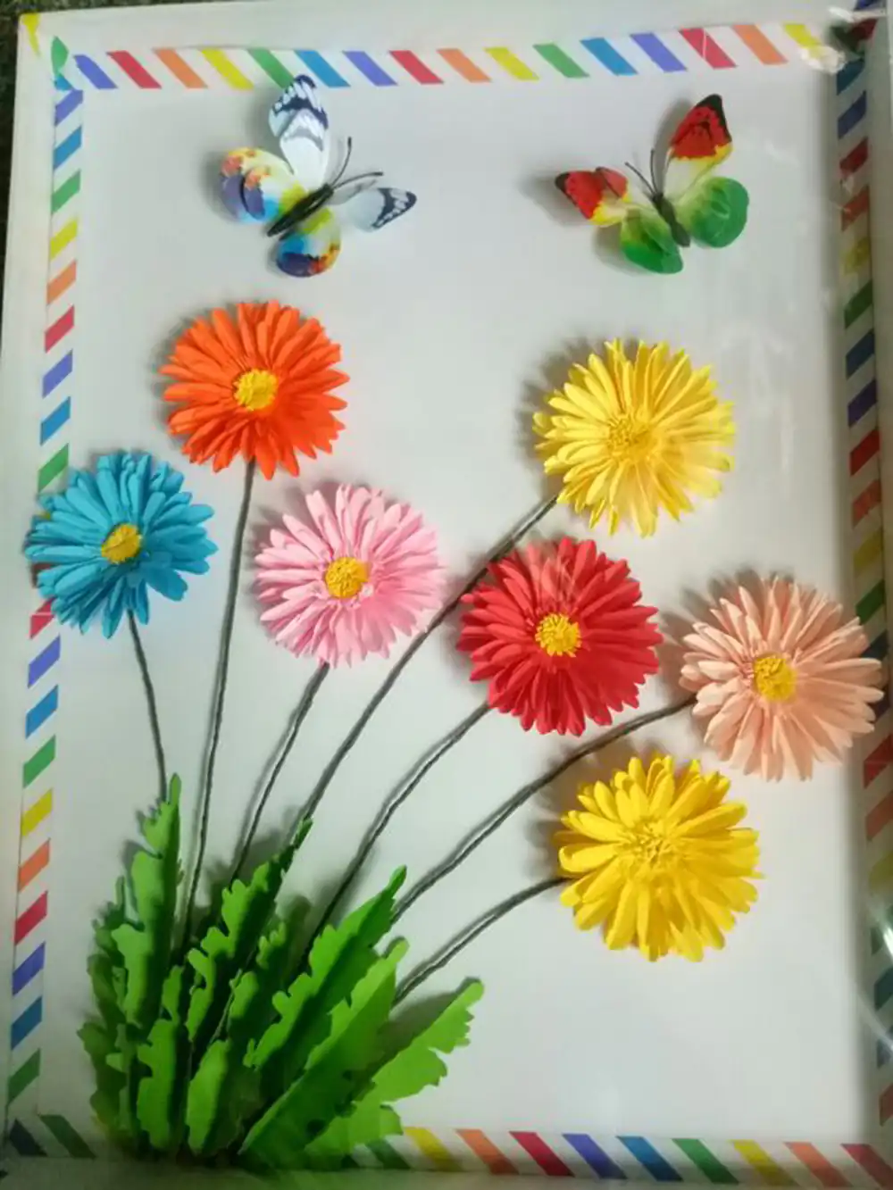 کاردستی گل برای مدرسه