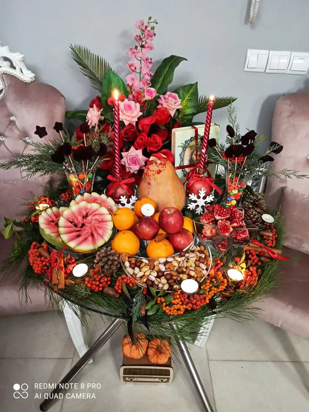سینی شب یلدا ساده