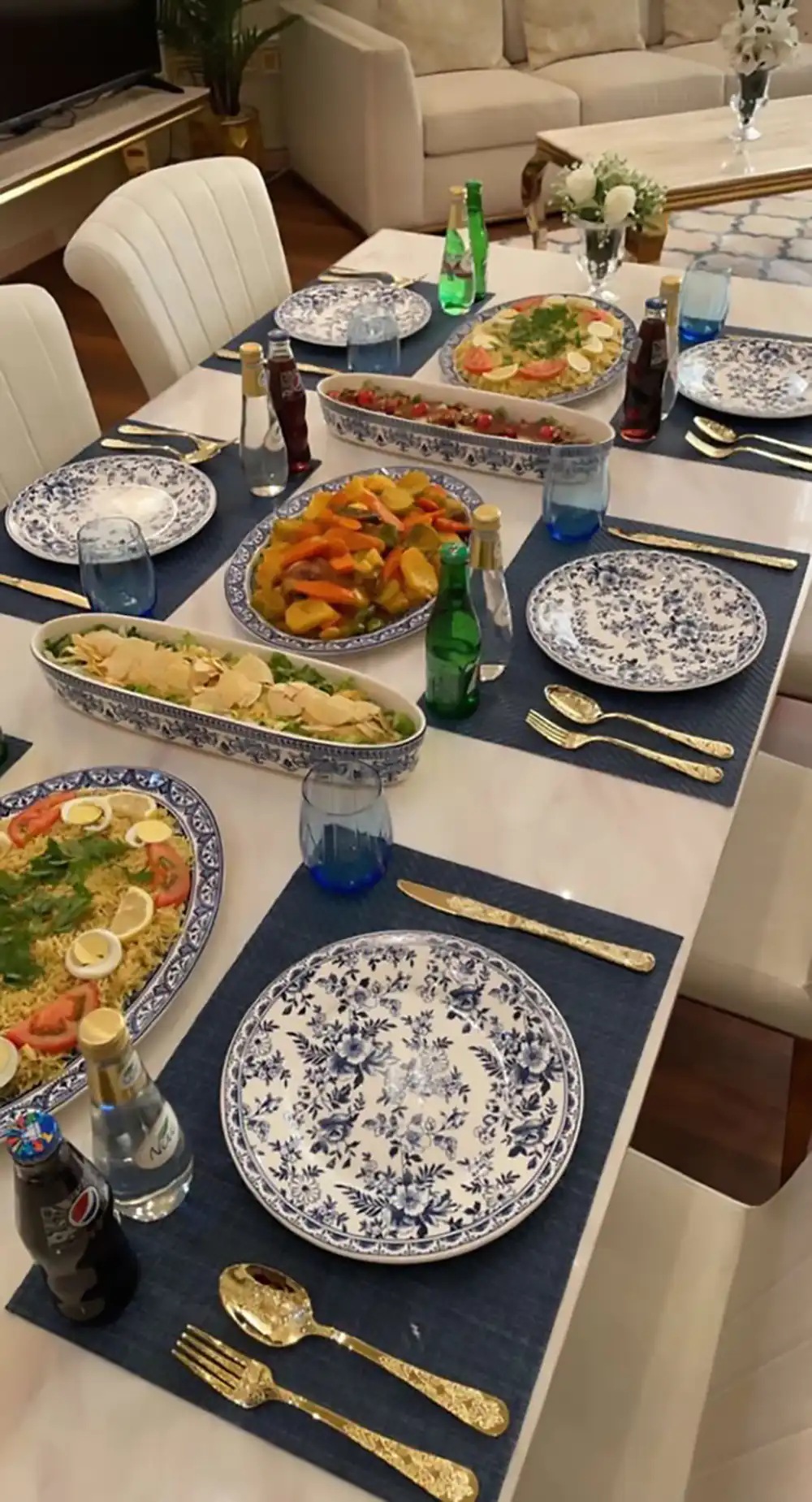 سفره آرایی مهمانی شام