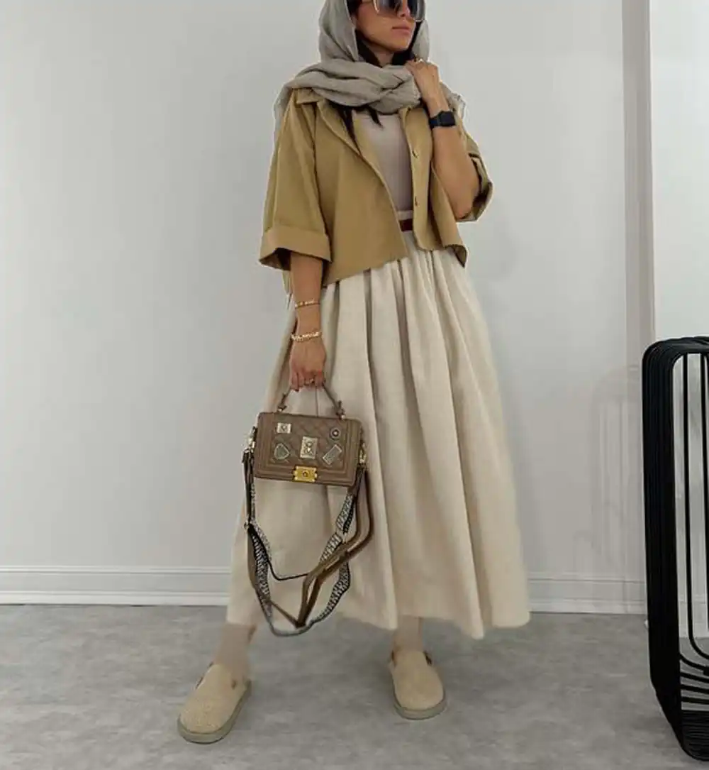 استایل با دامن پینترستی