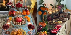 تزیین سفره شب یلدا باکلاس و خوشگل برای شب چله امسال
