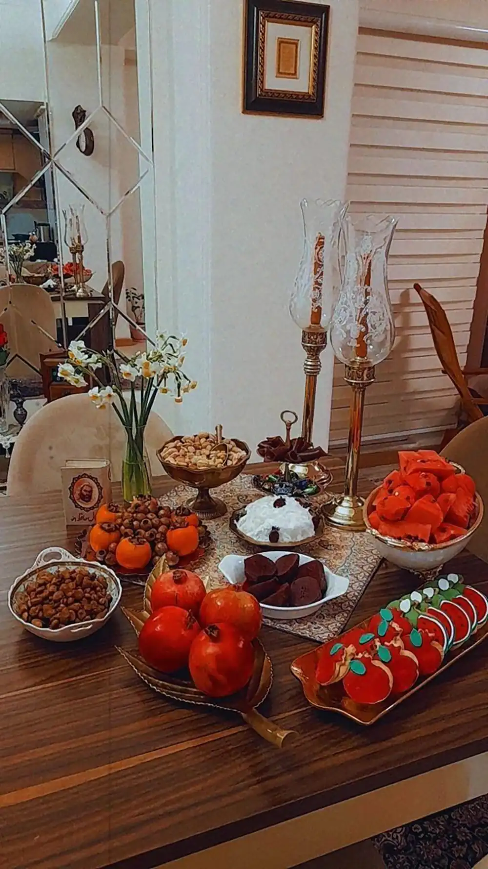 تزیین سفره شب یلدا باکلاس