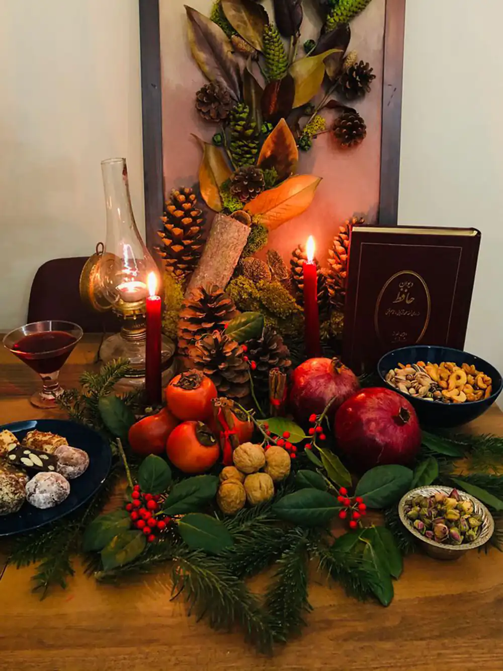 تزیین سفره شب یلدا باکلاس