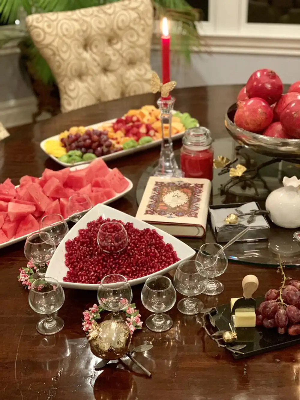 تزیین سفره شب یلدا باکلاس
