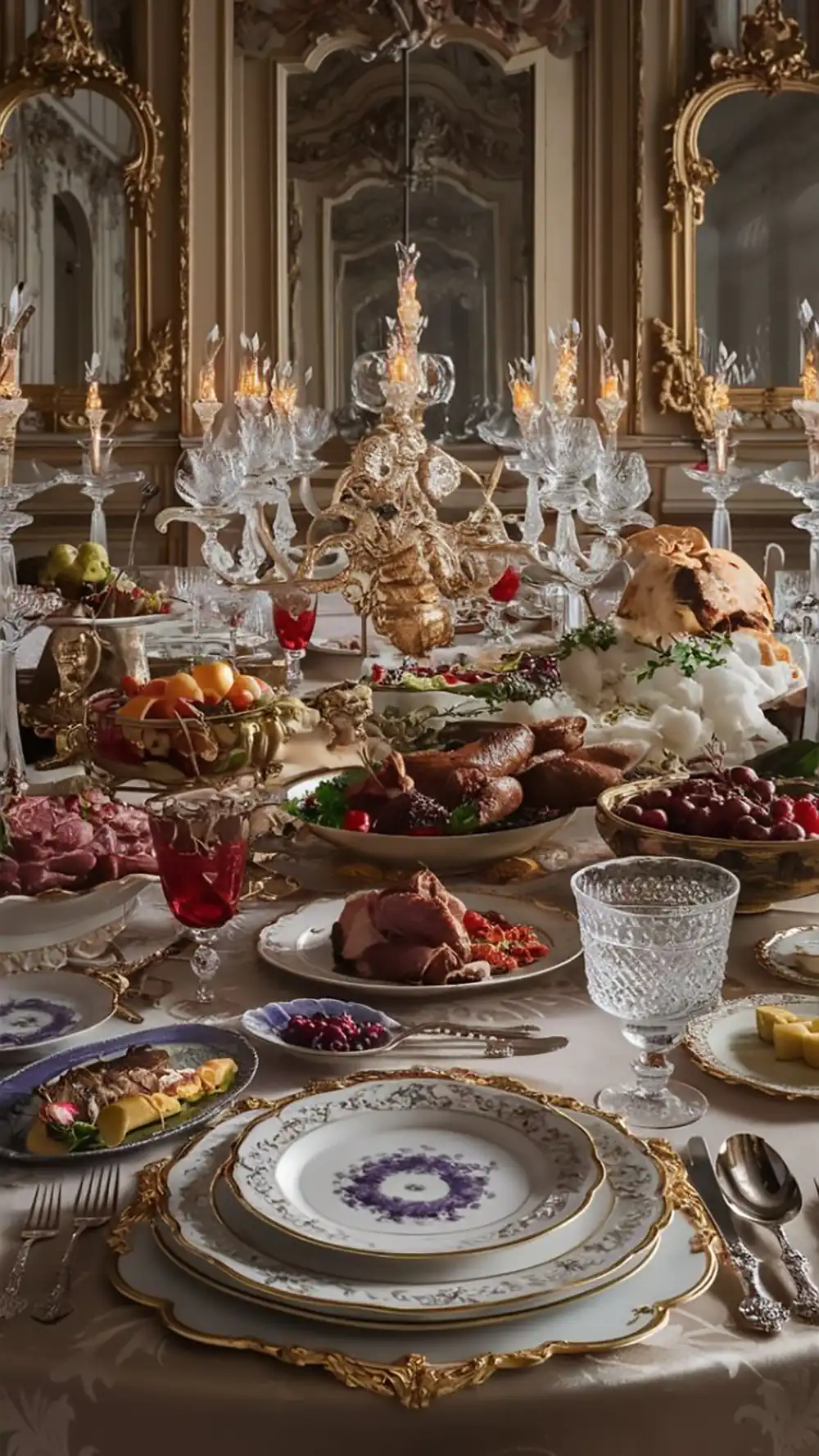 تزیین میز ناهار خوری سلطنتی