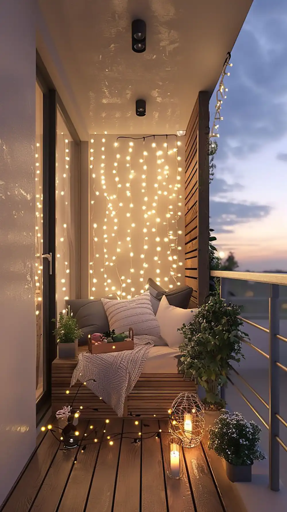 تزیین بالکن با وسایل ساده