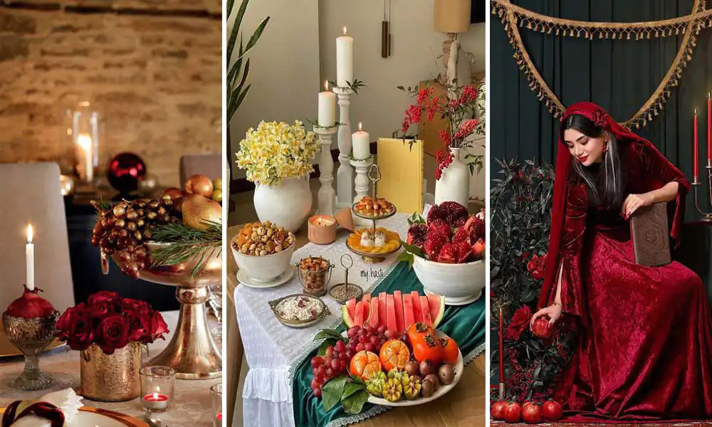 تزیین شب یلدا عروس،تزیین شب یلدا برای عروس اینستاگرام،تزیین سفره شب یلدا لاکچری عروس،جدیدترین تزیینات شب یلدا،شب یلدا برای عروس چی میبرن،سفره شب یلدا باکلاس،لباس شب چله عروس