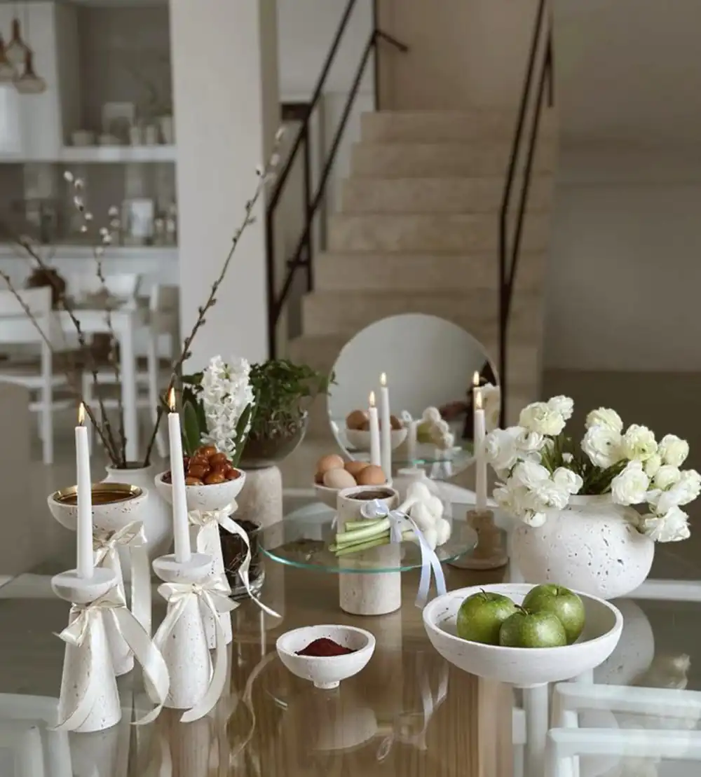 تزیین سفره غذا با وسایل ساده