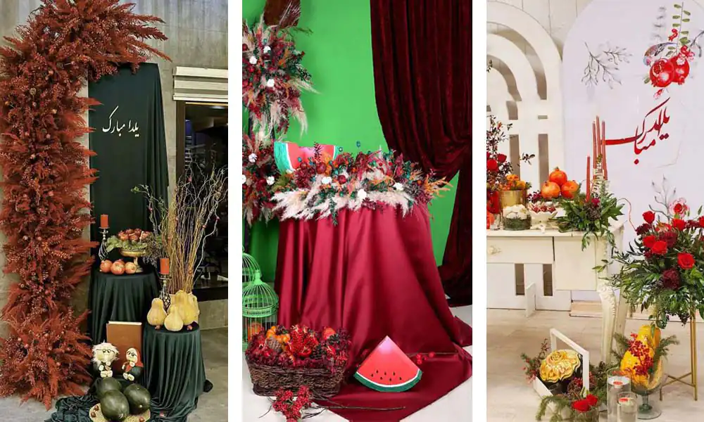 دکور شب یلدا برای عکاسی
