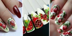 جدیدترین مدل طراحی ناخن انار برای دیزاین های شیک و خاص یلدایی