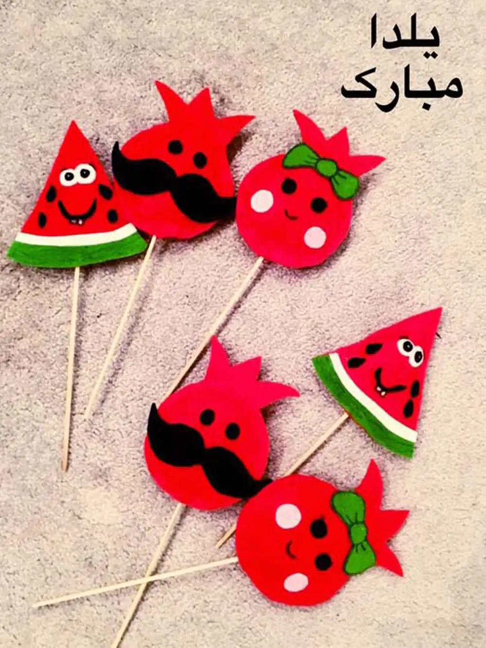 کاردستی شب یلدا برای مدرسه