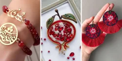 شیک ترین اکسسوری های شب یلدا با جواهر دوزیهای زیبا و بافت
