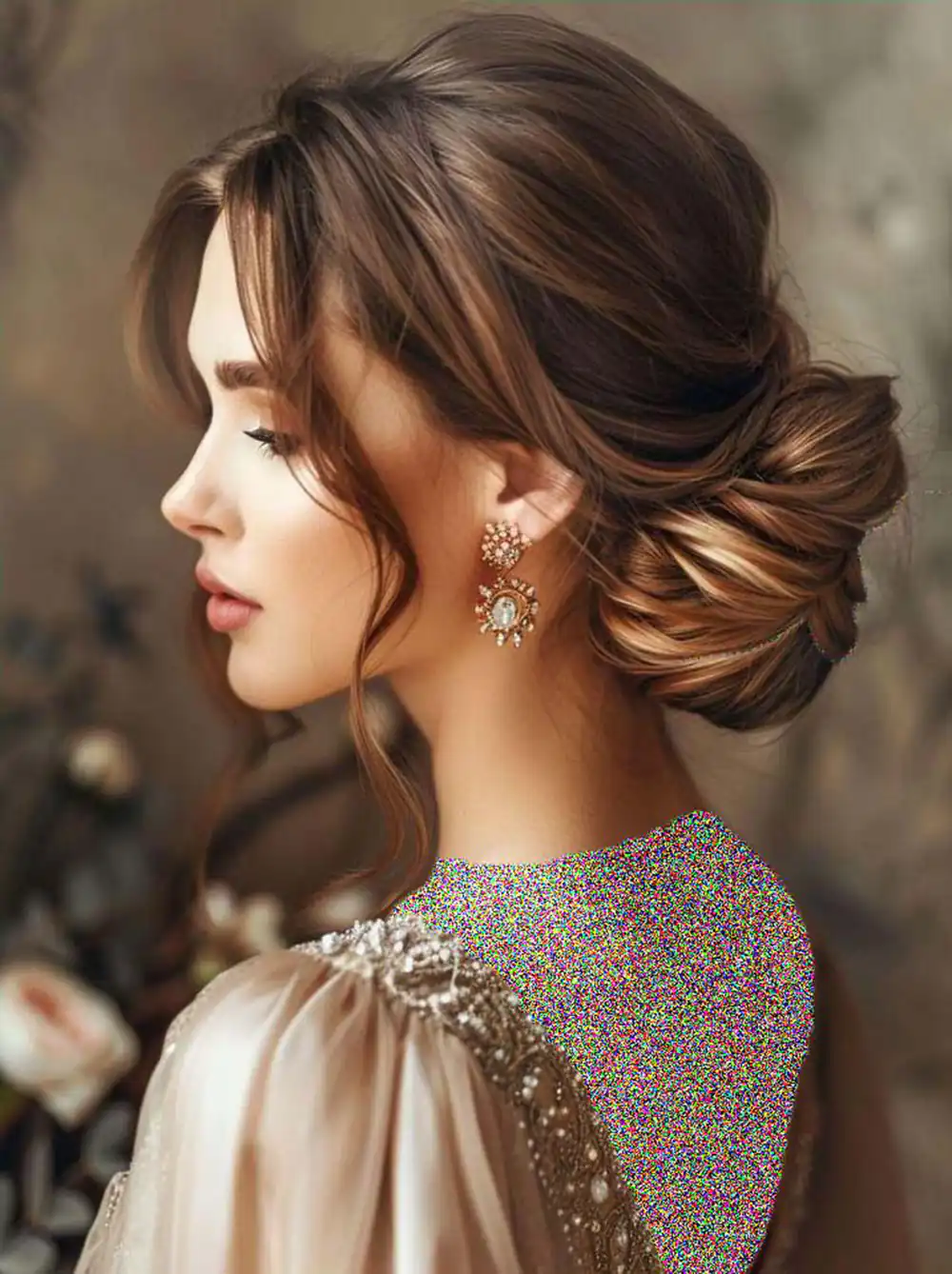 شینیون ساده مو برای عروسی