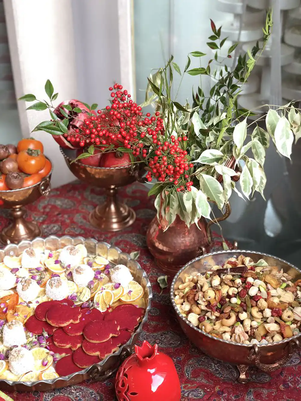 سفره شب یلدا ساده