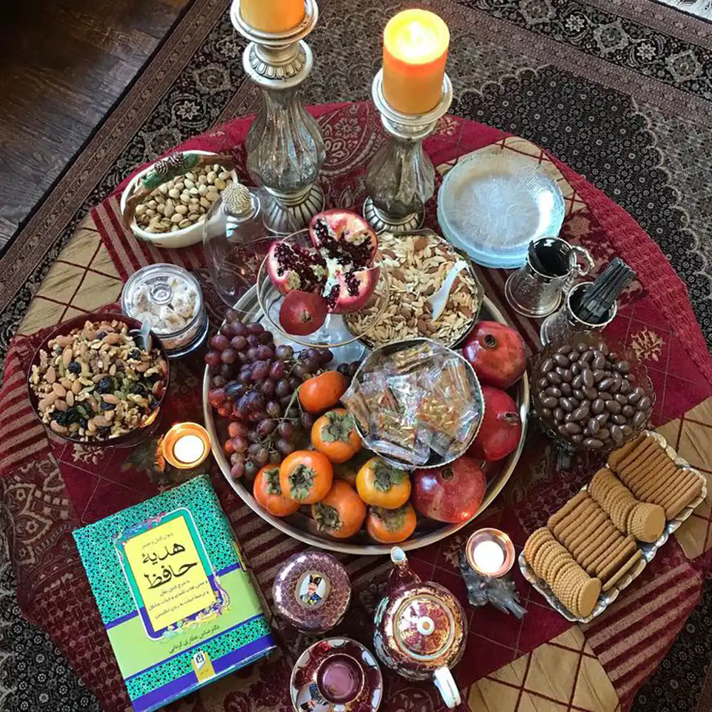 سفره شب یلدا ساده