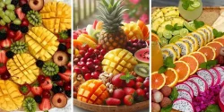 تزیین میوه شب یلدا در سینی برای عروس با دیزین شیک و لاکچری