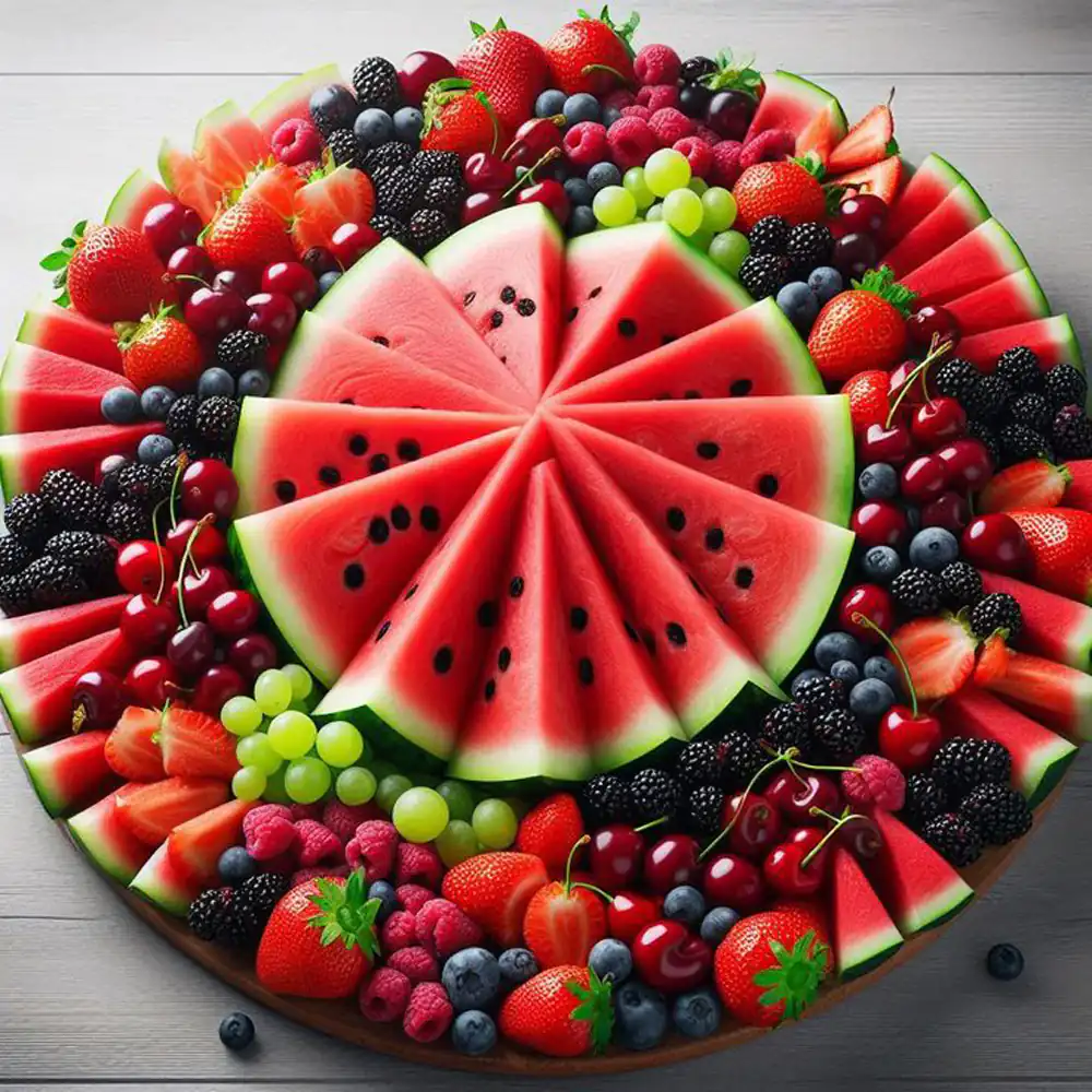 تزیین میوه شب یلدا در سینی