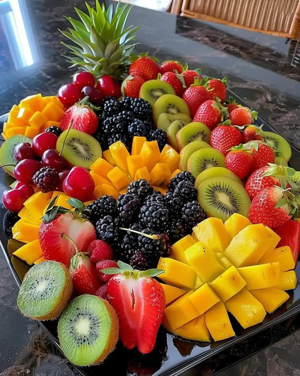 تزیین میوه شب یلدا در سینی