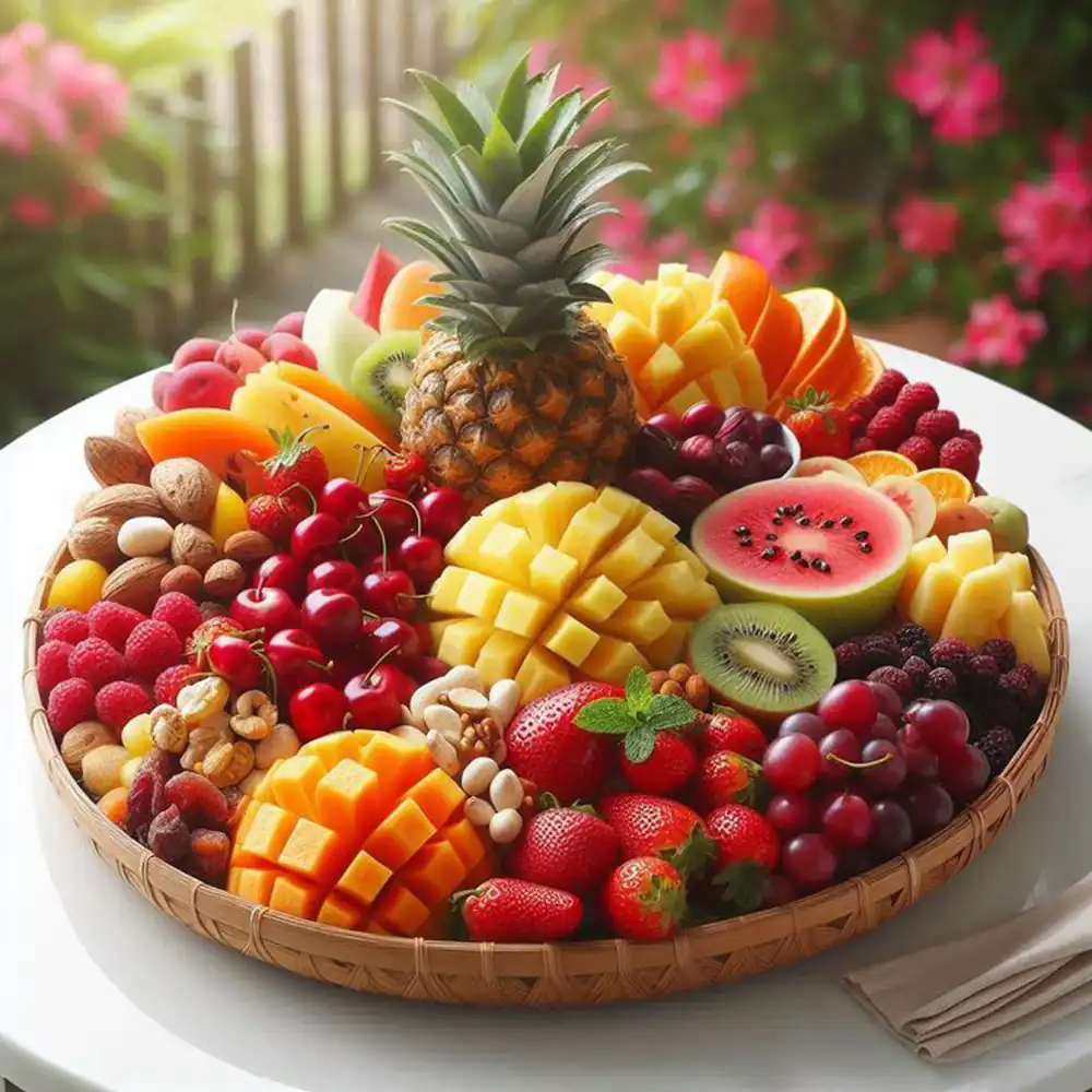 تزیین میوه شب یلدا در سینی
