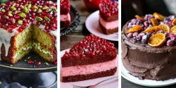 تزیین کیک شب یلدا خانگی قشنگ و لاکچری برای خانم های باسلیقه