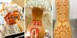 تزیین کدو حلوایی شب یلدا مدل های حکاکی و دیزاین های جذاب