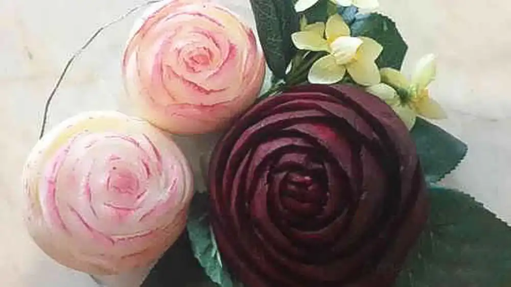 تزیین شلغم و لبو برای شب یلدا