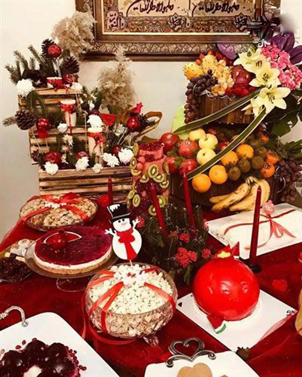 تزیین شب یلدا عروس اینستاگرام