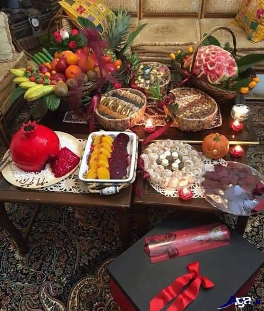 تزیین شب یلدا عروس اینستاگرام