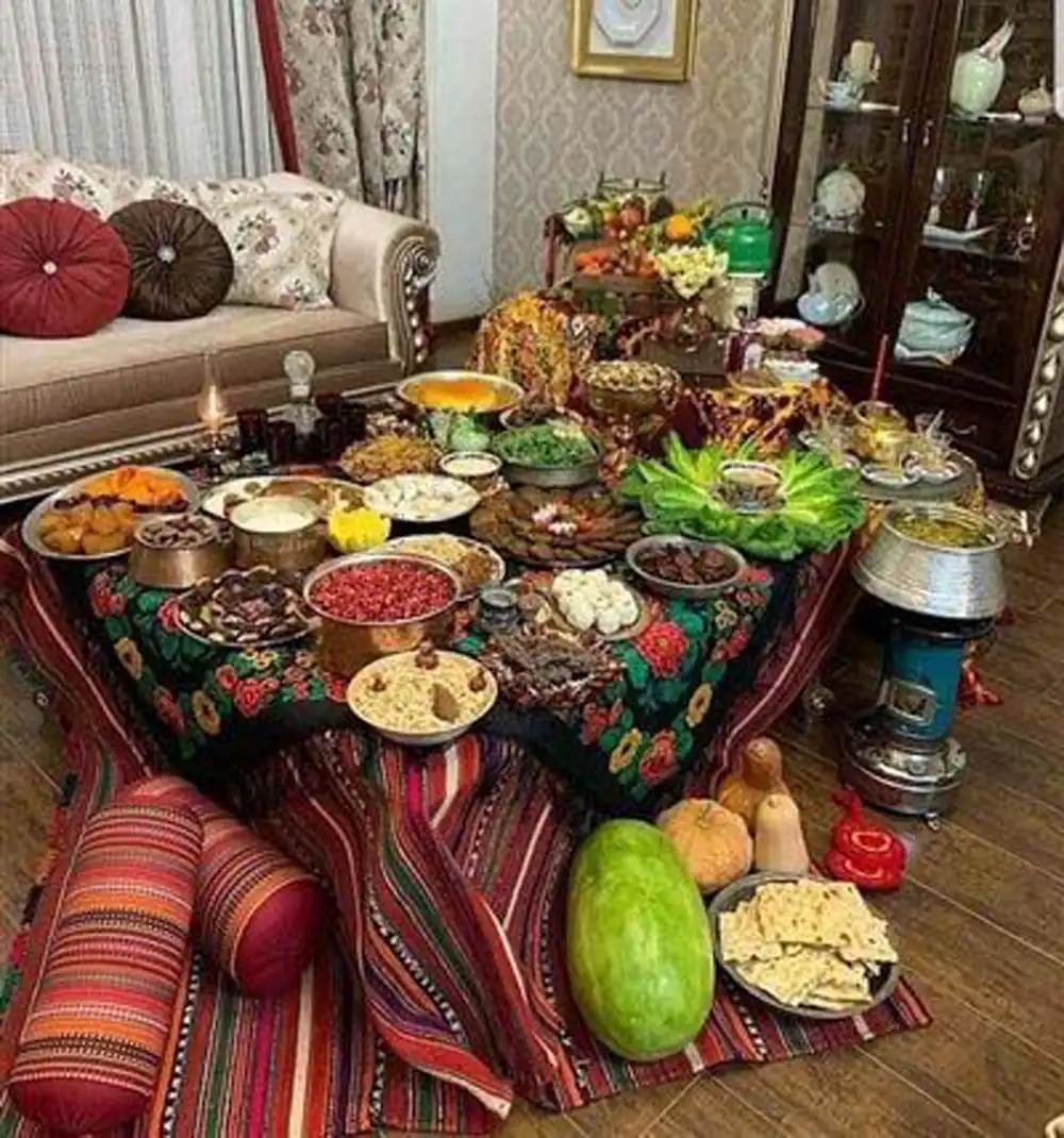 تزیین شب یلدا عروس اینستاگرام