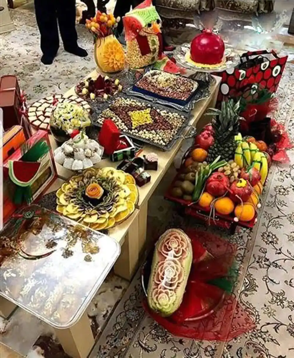 تزیین شب یلدا عروس اینستاگرام