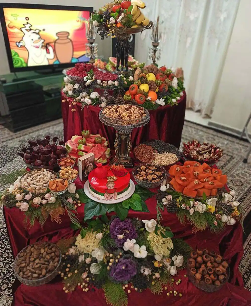 تزیین یلدا برای عروس