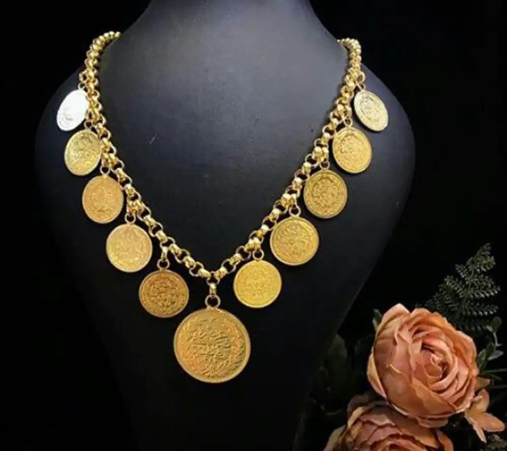 گردنبند طلا زنانه سنگین عربی