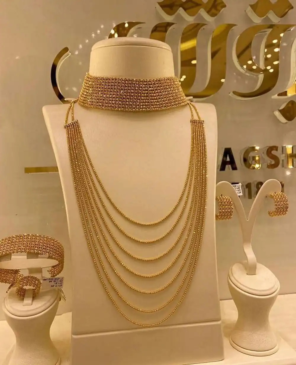 گردنبند طلا زنانه سنگین عربی