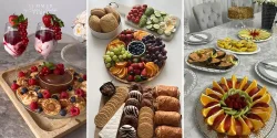 خوراکی پذیرایی از مهمان با چیدمان و دیزاین شیک و باسیلقه
