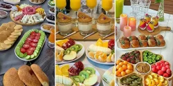 میز عصرانه شیک و متنوع برای دورهمی های دوستانه و خانوادگی