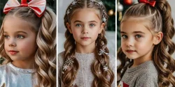 مدل موی کریسمس دخترانه شیک و خاص برای سال جدید میلادی