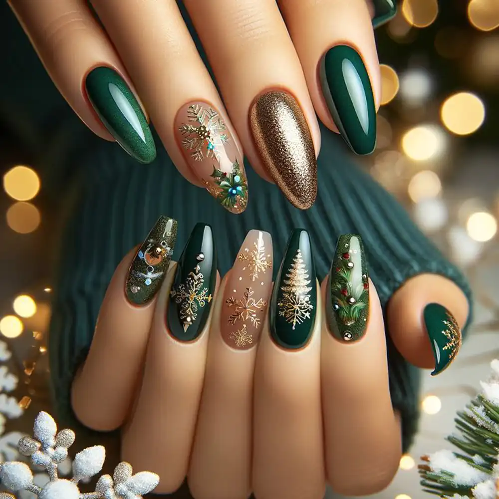 مدل ناخن کریسمس