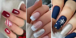 طراحی ناخن زمستانی ساده با طراحی مینیمال برای بانوان کارمند و شاغل