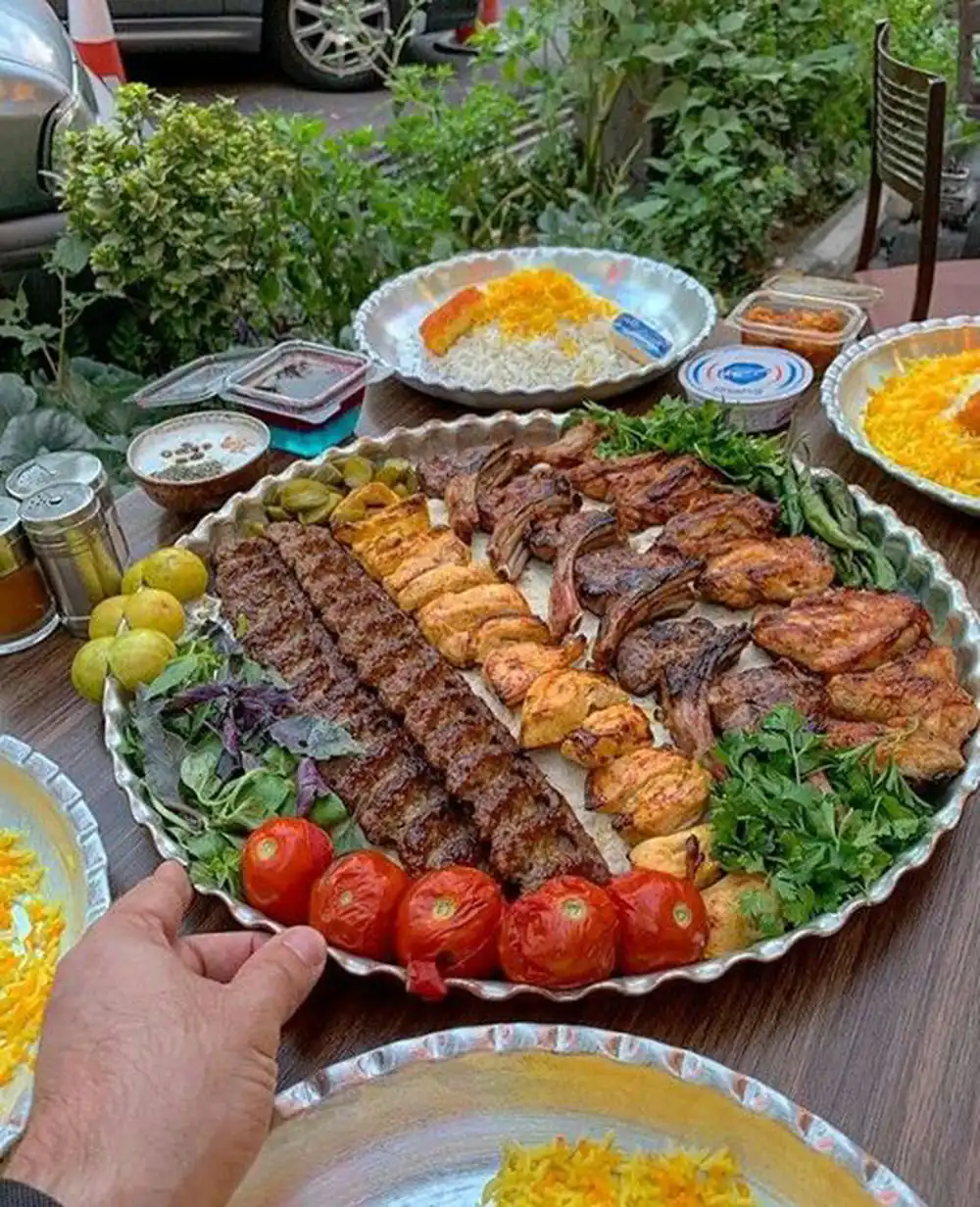تزیین کباب کوبیده