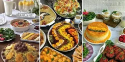 تزیین سفره آرایی غذا شیک و دیزاین شده زیبا مخصوص بانوان خوش سلیقه