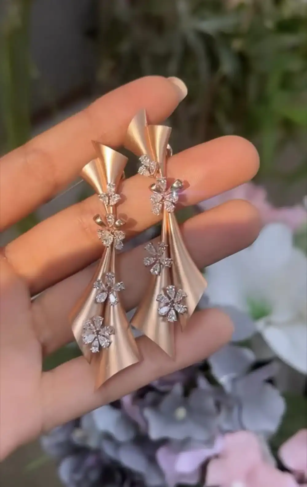 عکس گوشواره بلند طلا