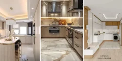 مدل کابینت آشپزخانه سه طرفه شیک و به روز از جدیدترین طراحان دکوراسیون