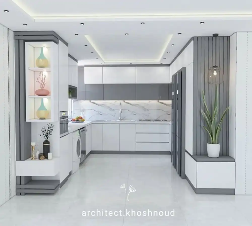 مدل کابینت آشپزخانه سه طرفه