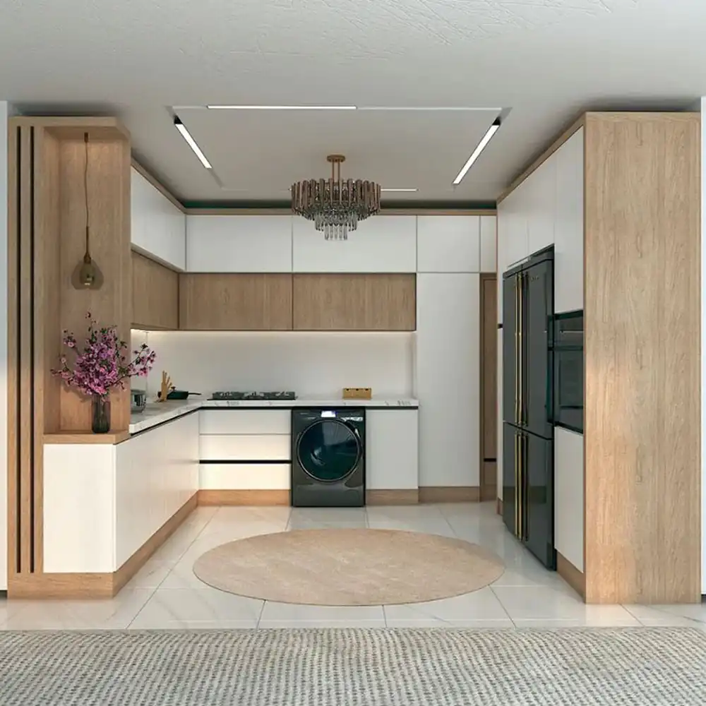 مدل کابینت آشپزخانه سه طرفه