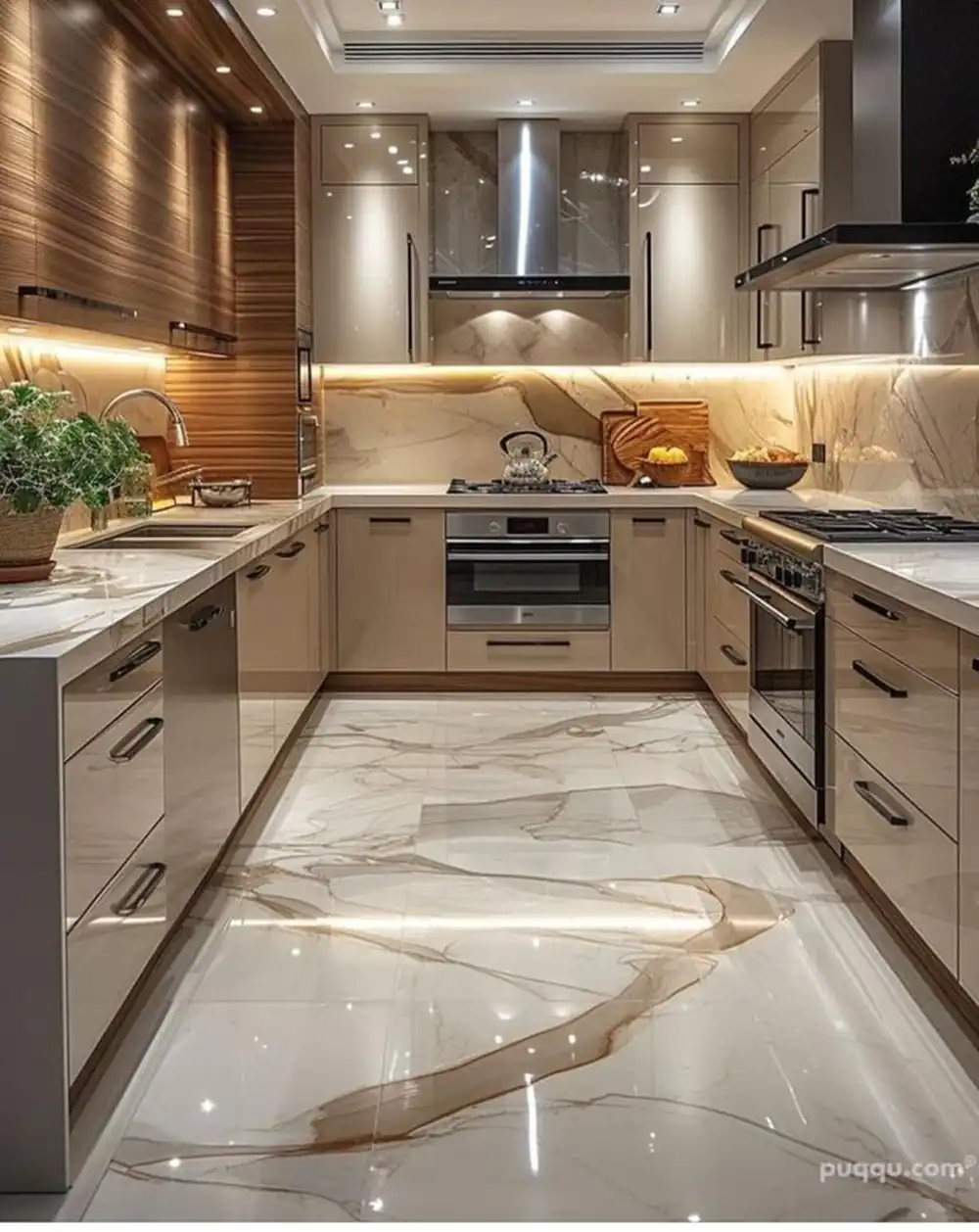 مدل کابینت آشپزخانه سه طرفه