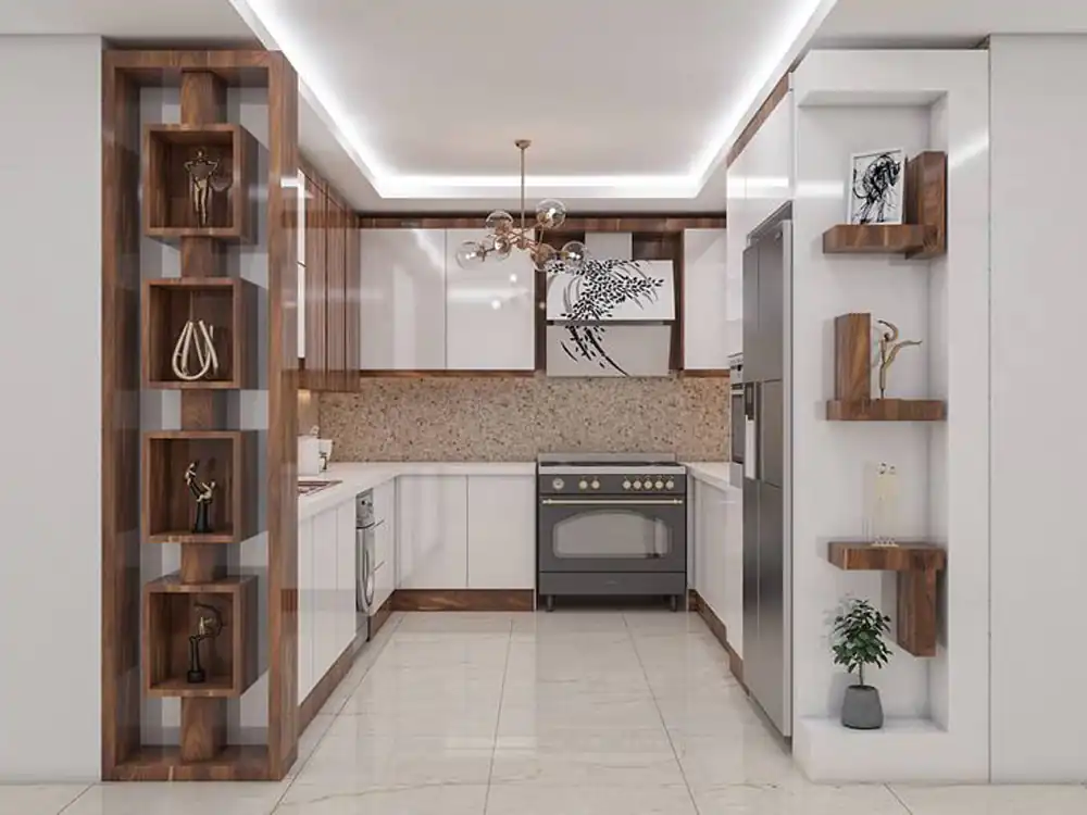 مدل کابینت آشپزخانه سه طرفه