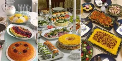 تزیین سفره غذای مهمان با دیزاین های شیک برای بانوان خوش ذوق